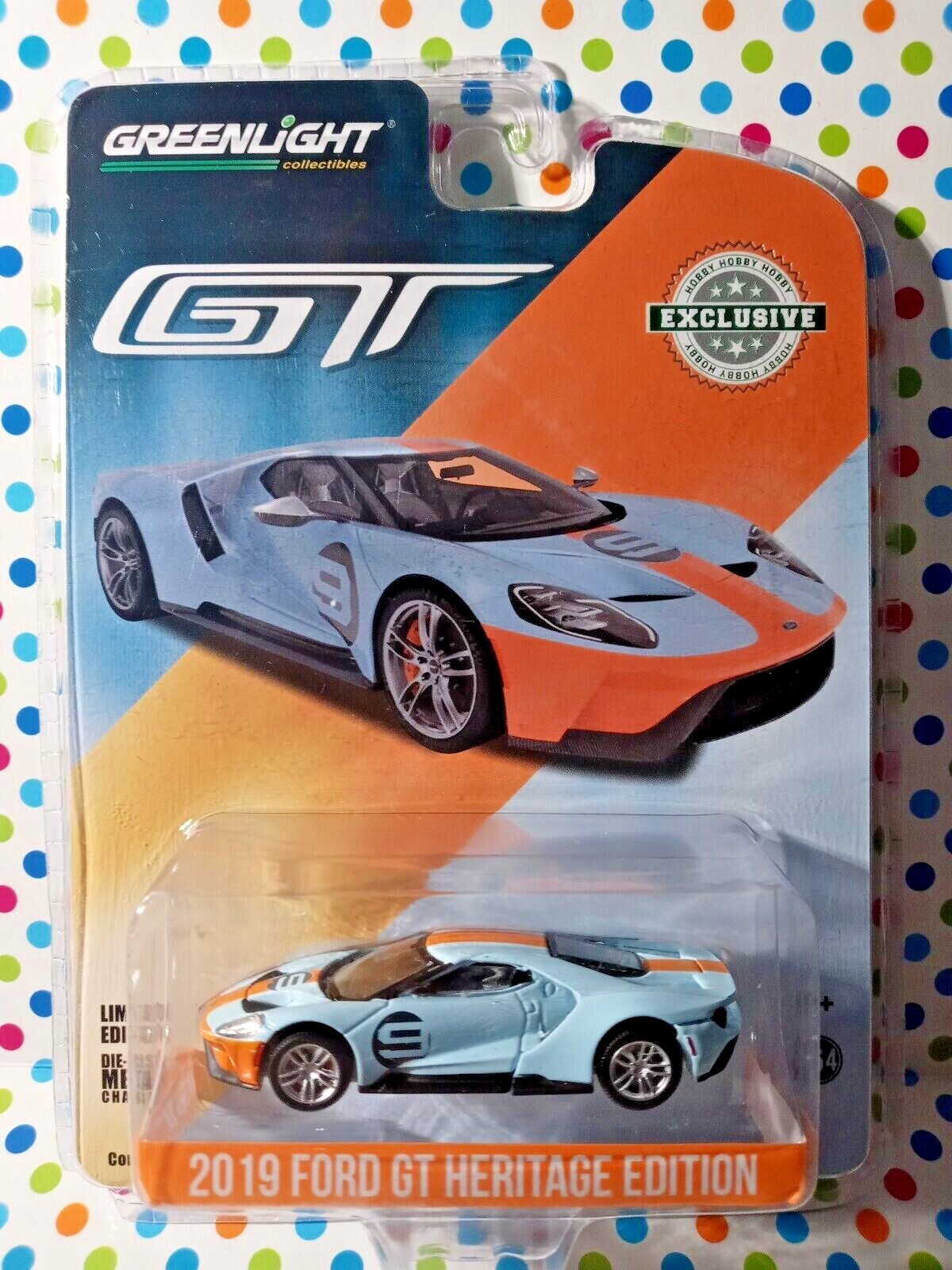 GREENLIGHT HOBBY EXCLUSIVE 2019 FORD GT HERITAGE EDITION NEW