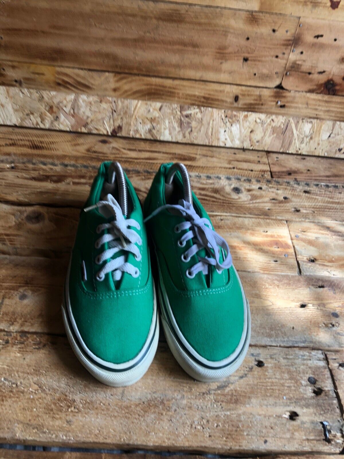 Vintage Deadstock green vans slipon sneakers made in usa sz Vintage Deadstock green vans slipon sneakers made in usa sz