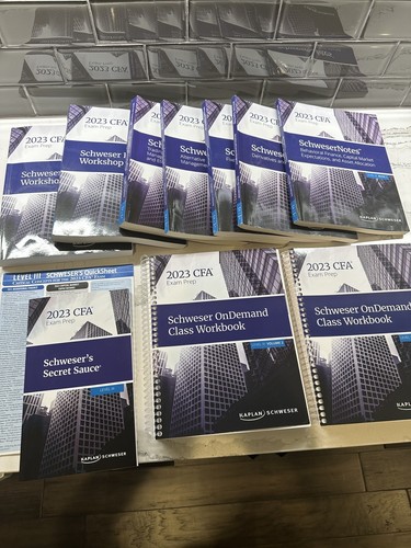 2023 CFA Level 3 Kaplan Schweser Books 1-5, On Demand Workshop and