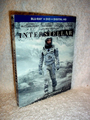 Interstellar (Blu-ray/DVD, 2014) Anne Hathaway Matthew McConaughey FILM CELL inc