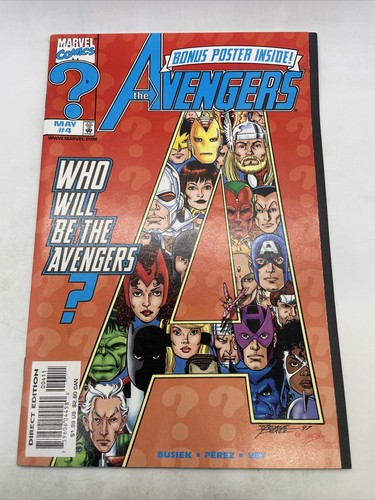 Marvel Comic Book The Avengers #4 With Bonus Poster | eBay