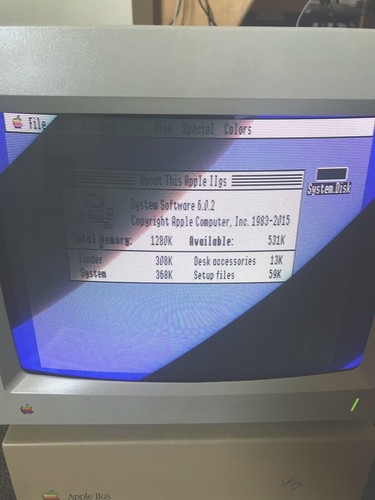 Apple IIgs System With Floppy Emu Drive.