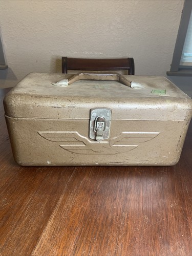 Vintage All-Metal J.C. Higgins Tackle Box, Tool Box, Sears Roebuck