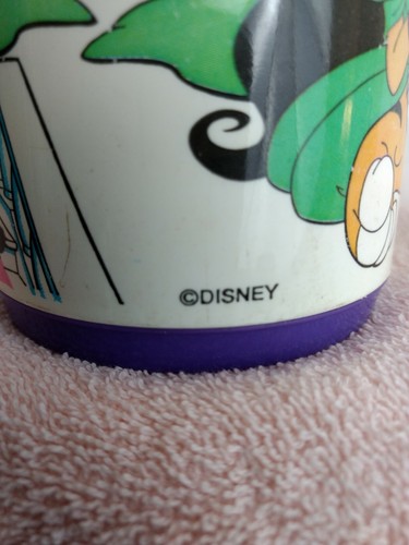 Disney ALaddin  8 oz Thermos Purple Lid Stopper# 371 Cup# 112