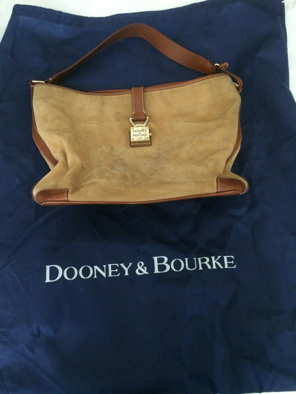 DOONEY & BOURKE 1975 Genuine Leather XL Hobo Handbag Vintage