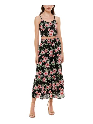 

Женский черный топ на тонких бретельках с эластичной резинкой сзади ПОЧТИ ЗНАМЕНИТЫЙ для юниоров