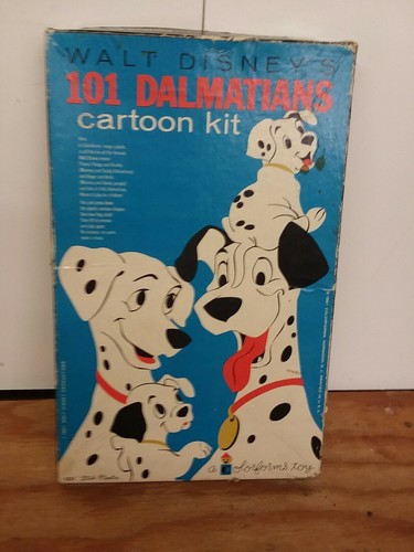 Vintage 1960s 101 Dalmations cartoon Colorforms kit w/instruction booklet G++
