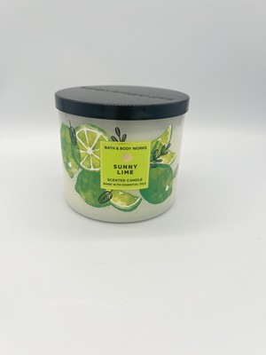 Bath & Body Works SUNNY LIME 3 Wick Candle New
