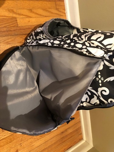 JETPAC Life Is Tennis Black White Pattern Tennis Slingback Bag Carryall Used