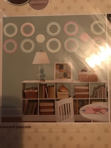 Huge Lot Of Wall Pops Polka Dots Circles Pink Blue Green Brown Mix And Match