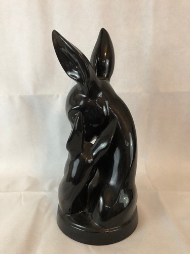 Haeger Doe N Fawn Ebony W/Sticker 16”.  Mint        1Lr