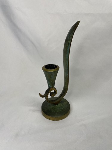 Vintage Brass Tall Dark Academia Gothic Decor Brutalist Vint