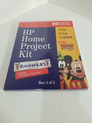  Disney's Mickey & Friends Print Studio HP Home Project Kit Box #2 of 2 Banners