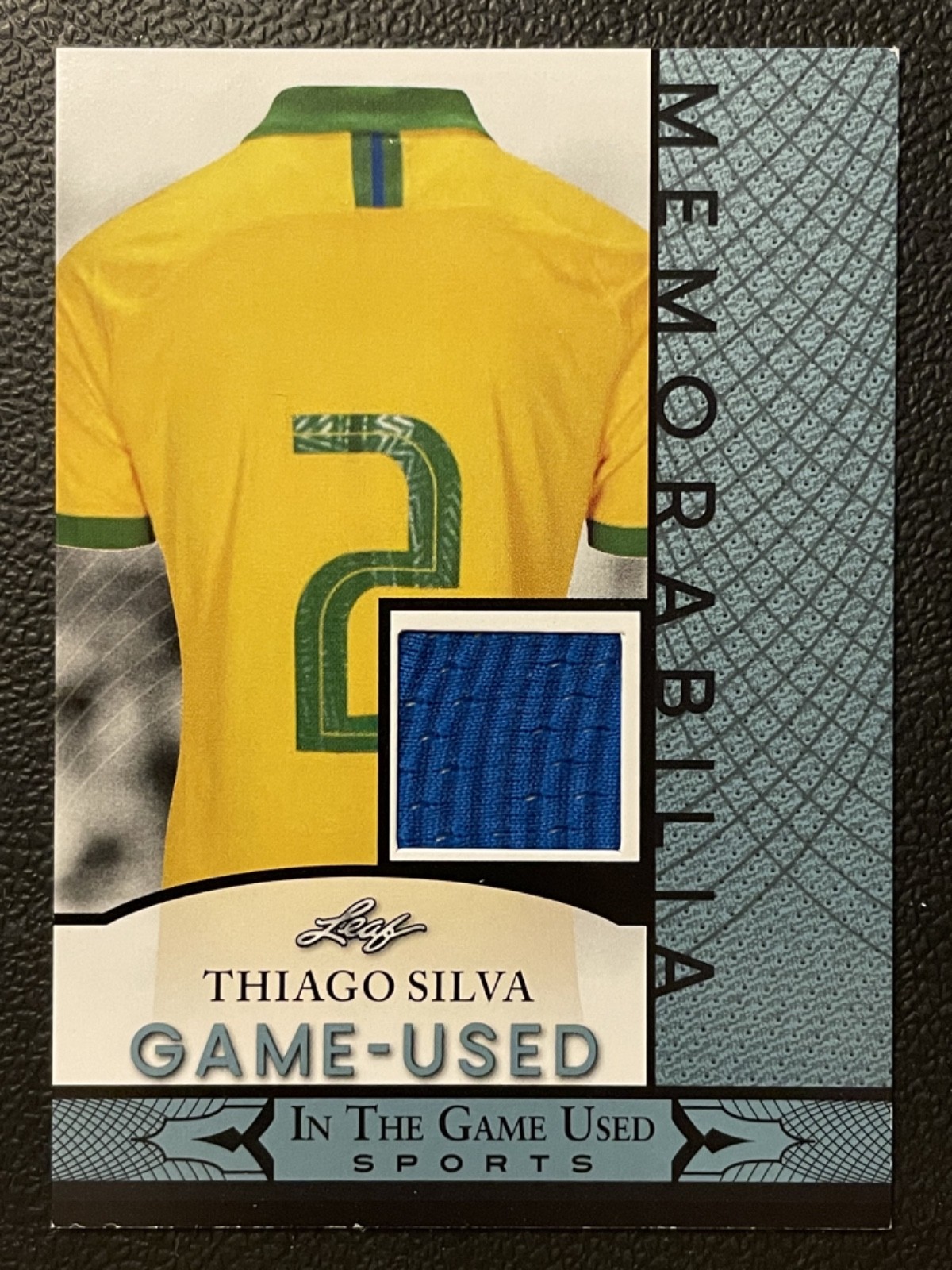 2024 Leaf In The Game Used Memorabilia Blue Thiago Silva Jersey