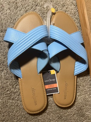 West loop Sandals Women's  Blue Size Large 9/10