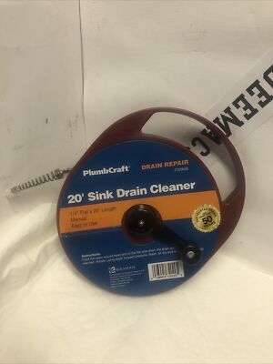 WAXMAN~ Easy Clean~Pipe Cleaner~ Drain Auger ~ 1/4''x20' DRAIN Cleaner~Pipe Snake