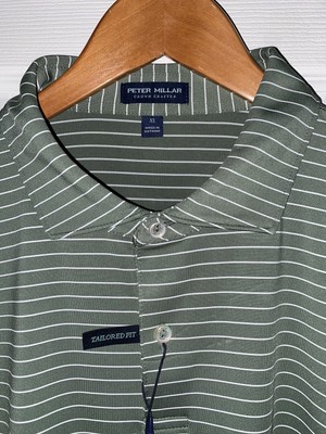 Peter Millar Crown Crafted  Eucalyptus￼￼ Duet Performance Jersey Golf Polo X/L