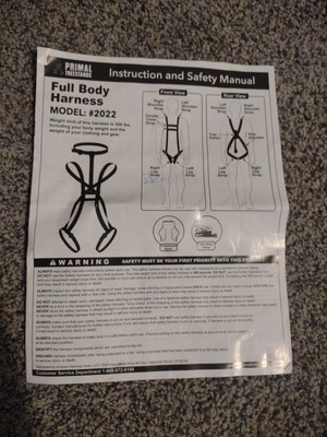 Full Body Safety Harness  Hunting Treestand Model# 2022- 300 lb AHS