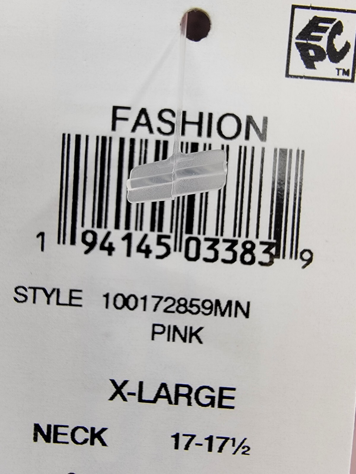 Bar III Slim-Fit Stretch Diamond Dobby Dress Shirt Men's XL 17-17.5 Pink L/S - Picture 19 of 19