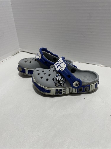 Crocs kids Star Wars R2-D2 grey blue Sz 8-9 Kids RARE | eBay