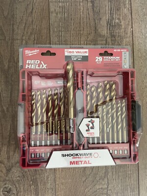 Milwaukee Titanium Red Helix 29 Piece Drill Bit Set 48-89-4632