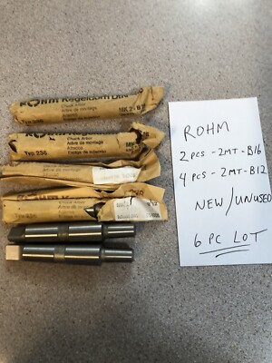 ROHM 2MT - B12 / B16 DRILL CHUCK ARBORS LOT OF 6 MADE IN GERMANY SCHAUBLIN 102