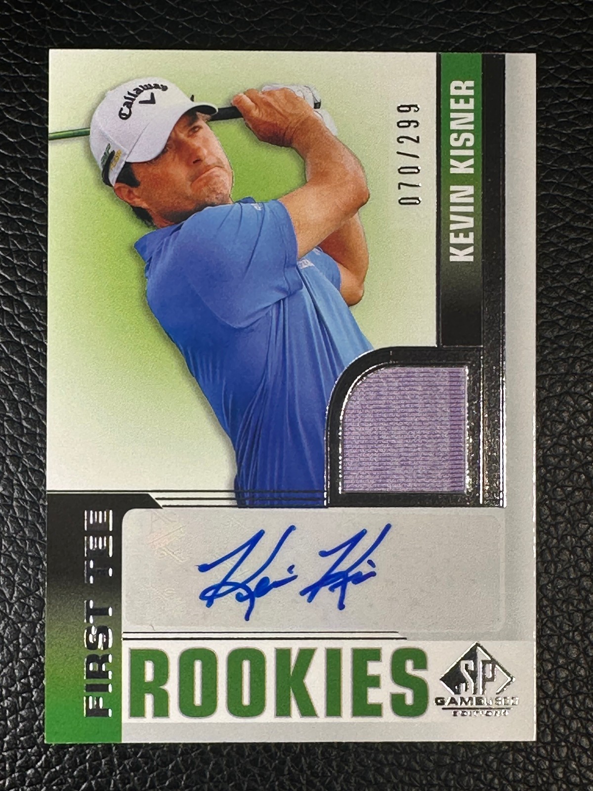 2021 Upper Deck SP Game Used First Tee Rookie Kevin Kisner /299 Auto Wardrobe RC