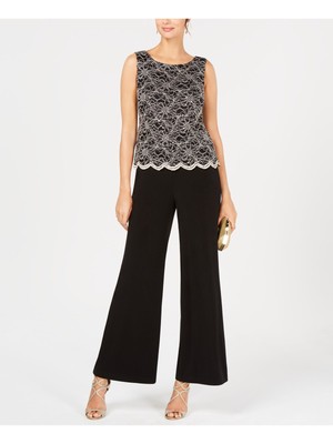 

Женский черный вечерний широкий комбинезон без рукавов CONNECTED APPAREL