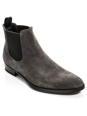 

TO BOOT NEW YORK Мужские Серые Кожаные Ботинки Sherman Toe Block Heel Slip On, Серый, 8712M