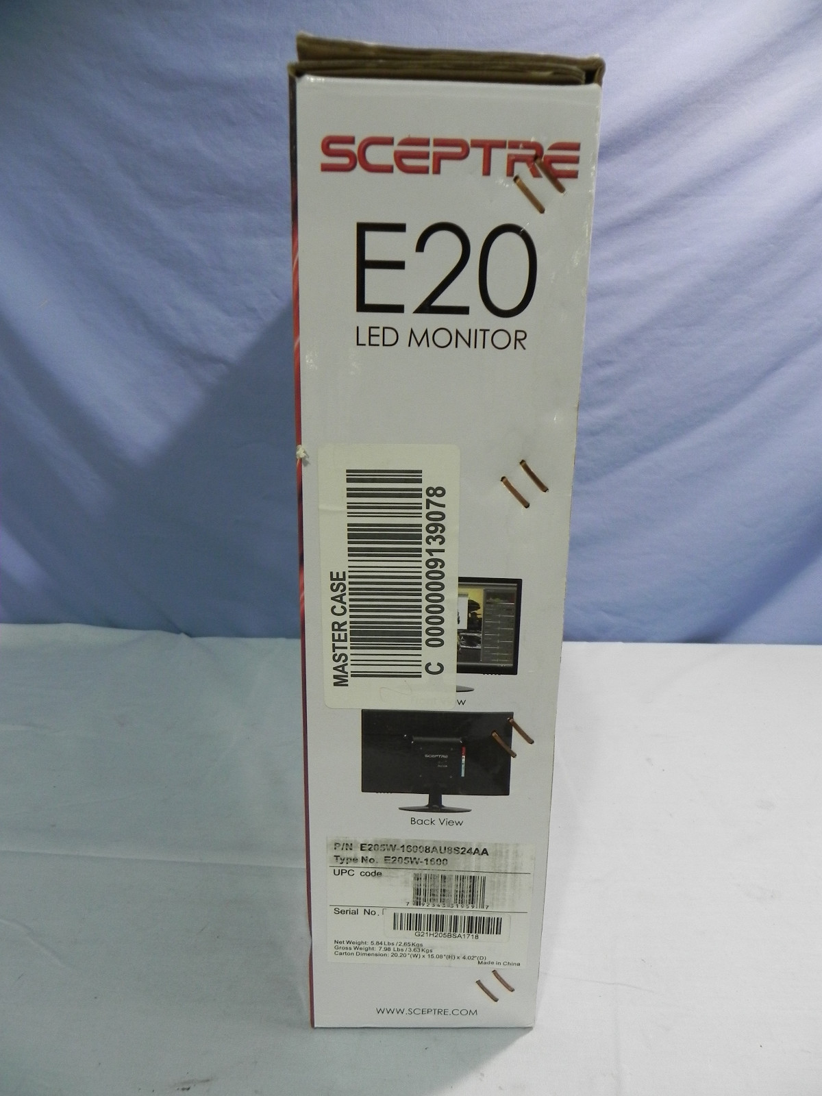 Sceptre E205W-1600 Monitor, 1600 x 900, 19.5