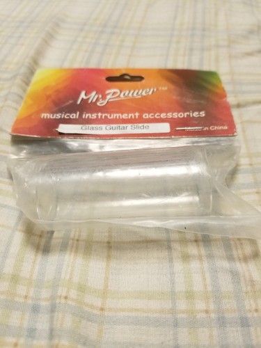 Mr.Power Glass Guitar Slide Finger Tube  for Acoustic Electric Guitar Clear
