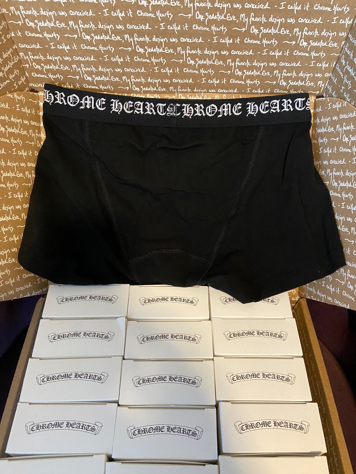 Chrome Hearts Black Boxer Brief Shorts - Size XL - 100% Authentic