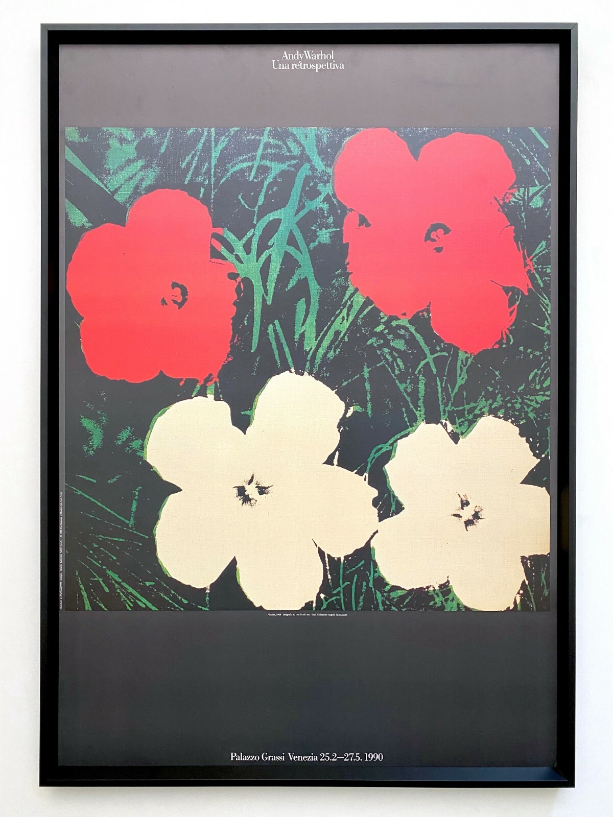 ANDY WARHOL RARE 1990 LITHOGRAPH PRINT FRAMED LARGE EXHBT
