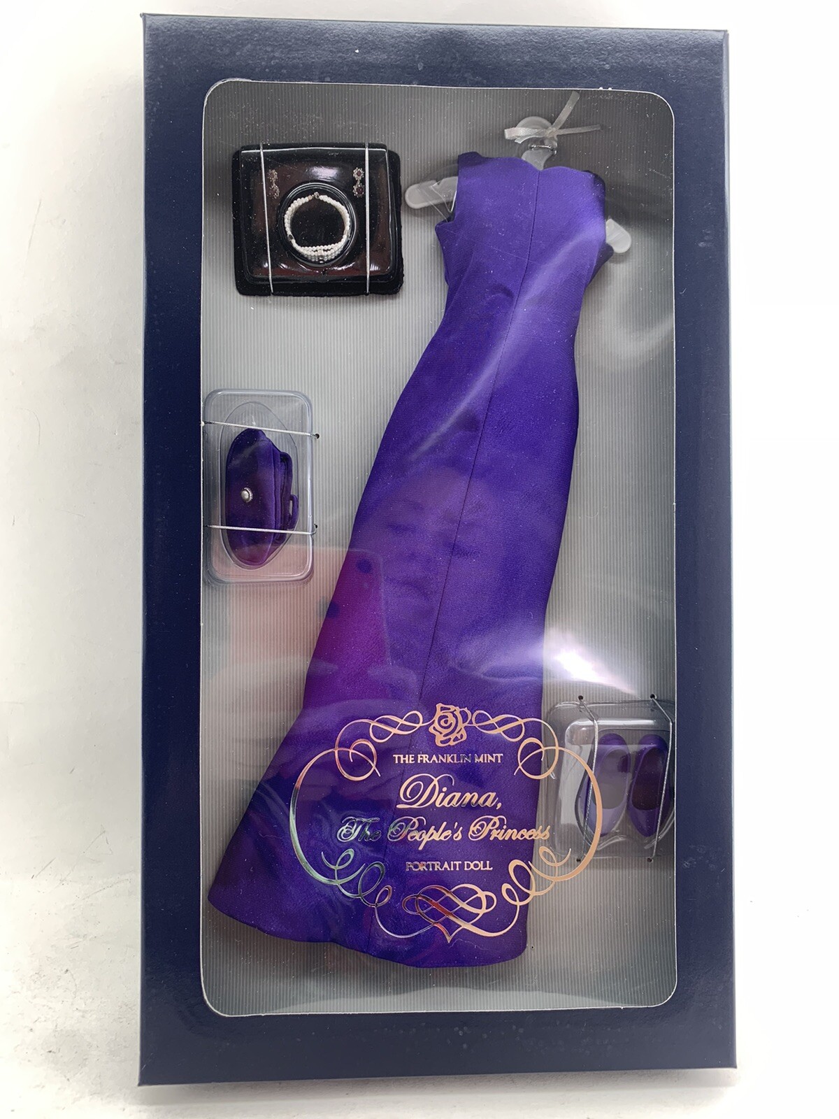 Barbie Diana Doll Purple Dress Vintage Franklin Mint \"Diana, The People\u0027s Princess\" Portrait Doll Purple  Dress