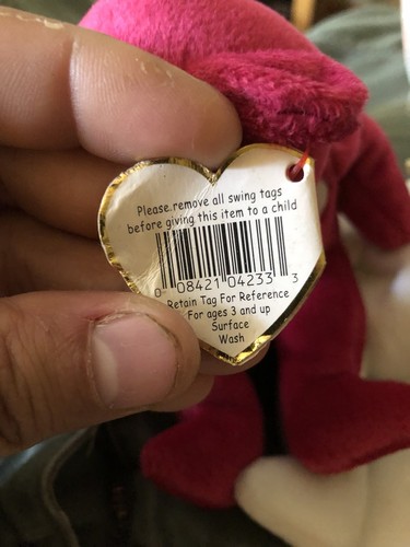 Ty Beanie Babies Valentina with Multiple Swing Tag and Tush Tag Errors