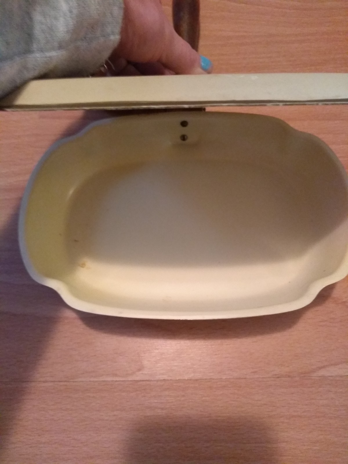 Vtg Nashco Silent Butler Crumb Catcher Hand Painted Floral Flowers Metal