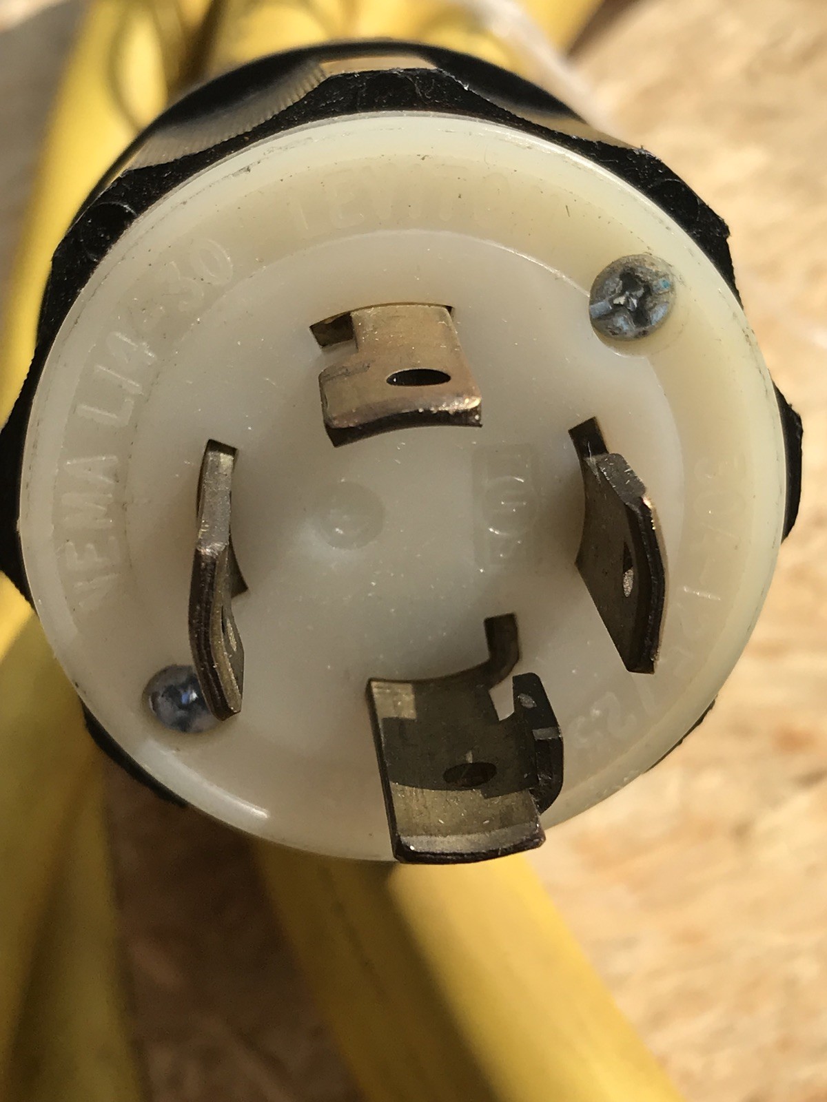 Generac Generator Power Cord 20’ Nema L-14-30/30amp125/250v 4pin Twist Lock