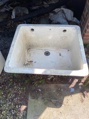 Vintage Pair ofLaundry Sinks 23.5 X 28.5 *16  Height* Metal Legs Included