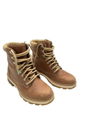Sorel Beige Leather Waterproof Women s Boots Size: 8