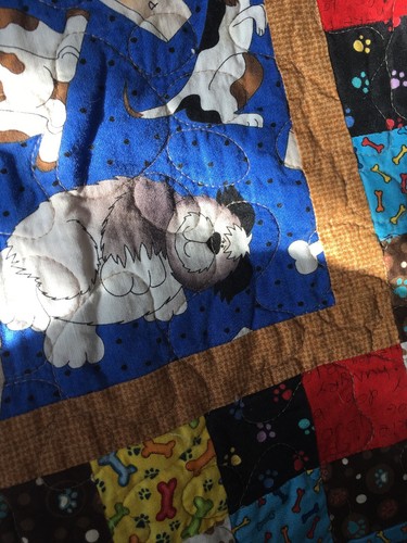 dog quilt handmade