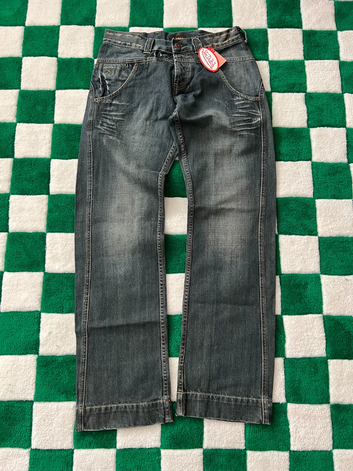 New Von Dutch Y2k Style Denim Jeans Sz M | eBay New Von Dutch Y2k Style Denim Jeans Sz M | eBay