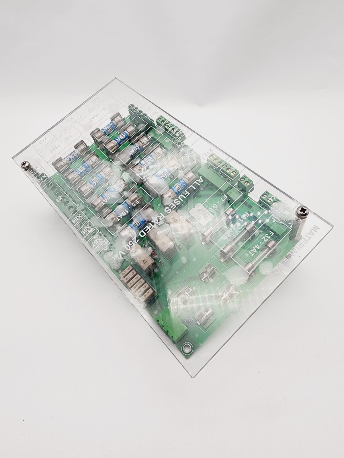 Glunz & Jensen PCB 56039 Fuse Circuit Board with SC-15 Fuses 15A 600V 26864 A
