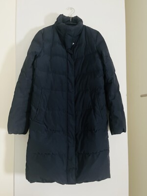 Uniqlo Down Coat Womens Extra Small Black Long XS UK8