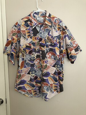 Vintage 90 s NOS NEW Guess Georges Marciano  Button Up Hawiian Shirt M NWT
