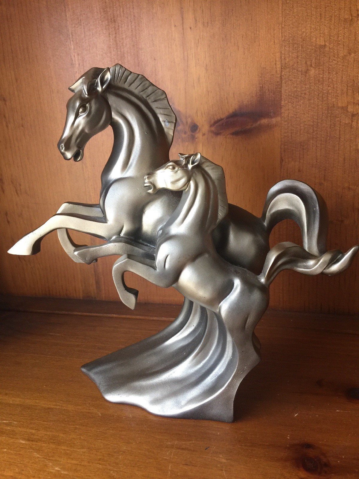 Vintage HORSE & FOAL Colt Filly Statue Figurine UNIQUE ONE OF A KIND ? 8/8 ??m17