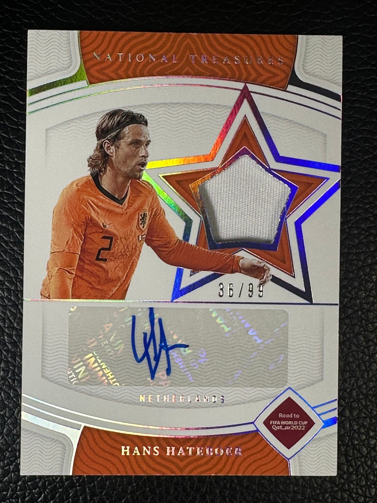 2022 National Treasures Road To FIFA World Cup Hans Hateboer 36/99 Auto Jersey