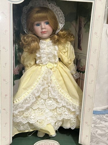 'ADORABLE MEMORIES' Genuine Porcelain Doll Garden Collection w/Box