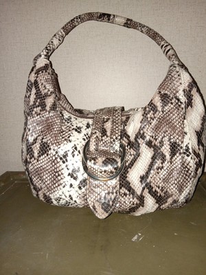 Sleek And VERY Stylish CHAPS Snakeskin Pattern Handbag
