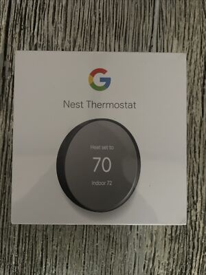 Google Nest Smart Thermostat, Charcoal - GA02081-US, Latest Model FACTORY SEALED