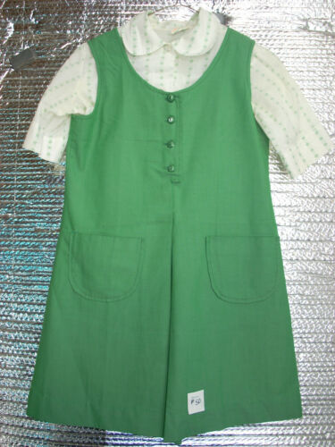 Retired Junior Girl Scout Uniform Blouse & Jumper - 1974-85 - girls size 10